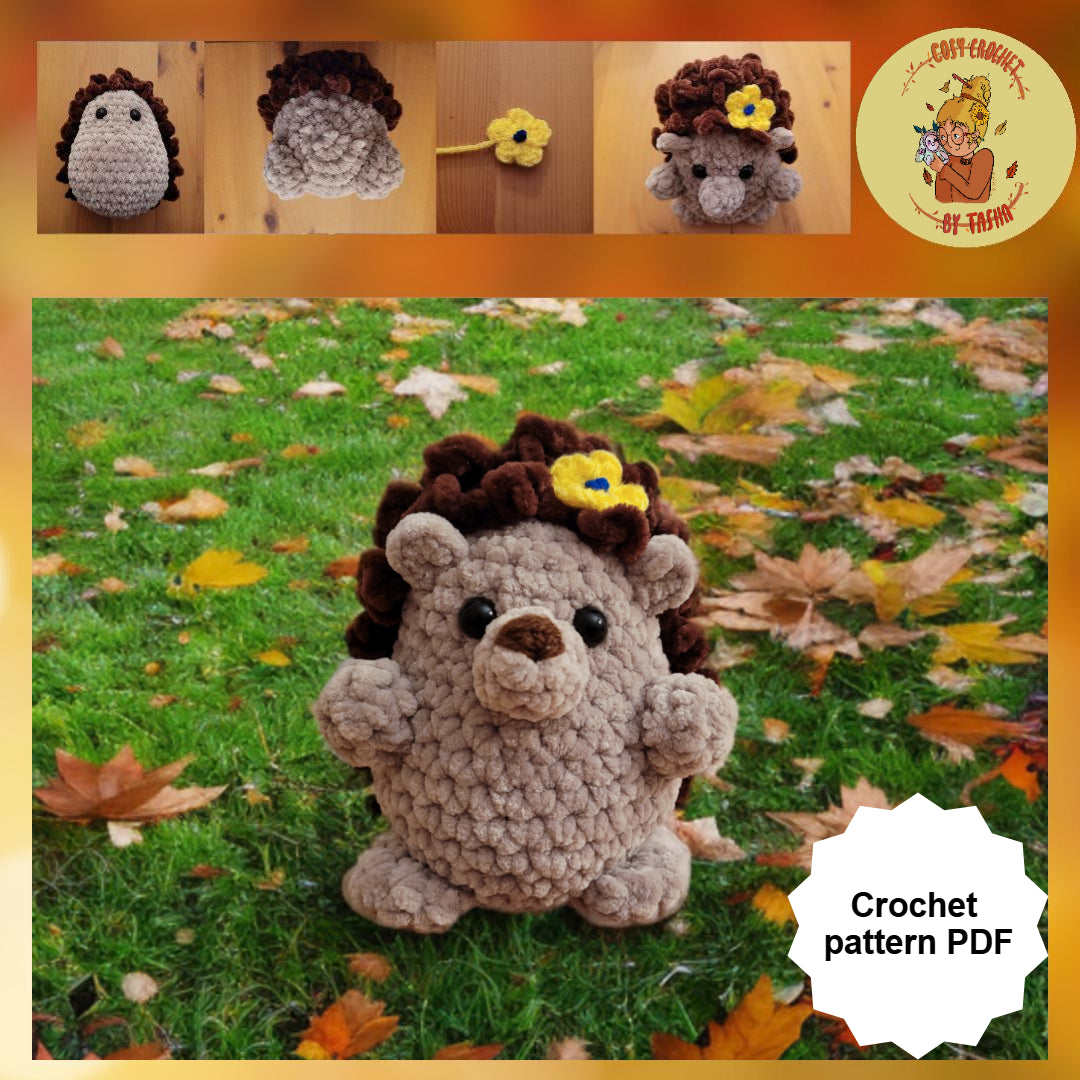 DIGITAL CROCHET PATTERN: Alice the Hedgehog