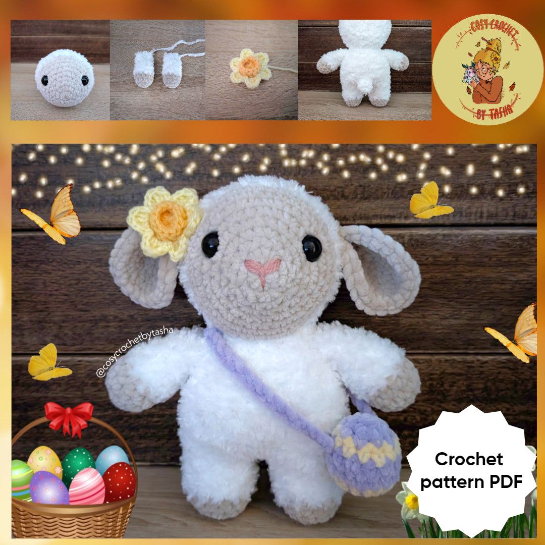 DIGITAL CROCHET PATTERN: Lottie the Lamb