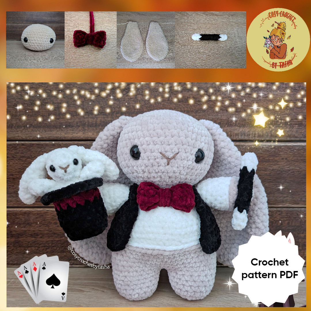 DIGITAL CROCHET PATTERN: Presto the Magician Bunny