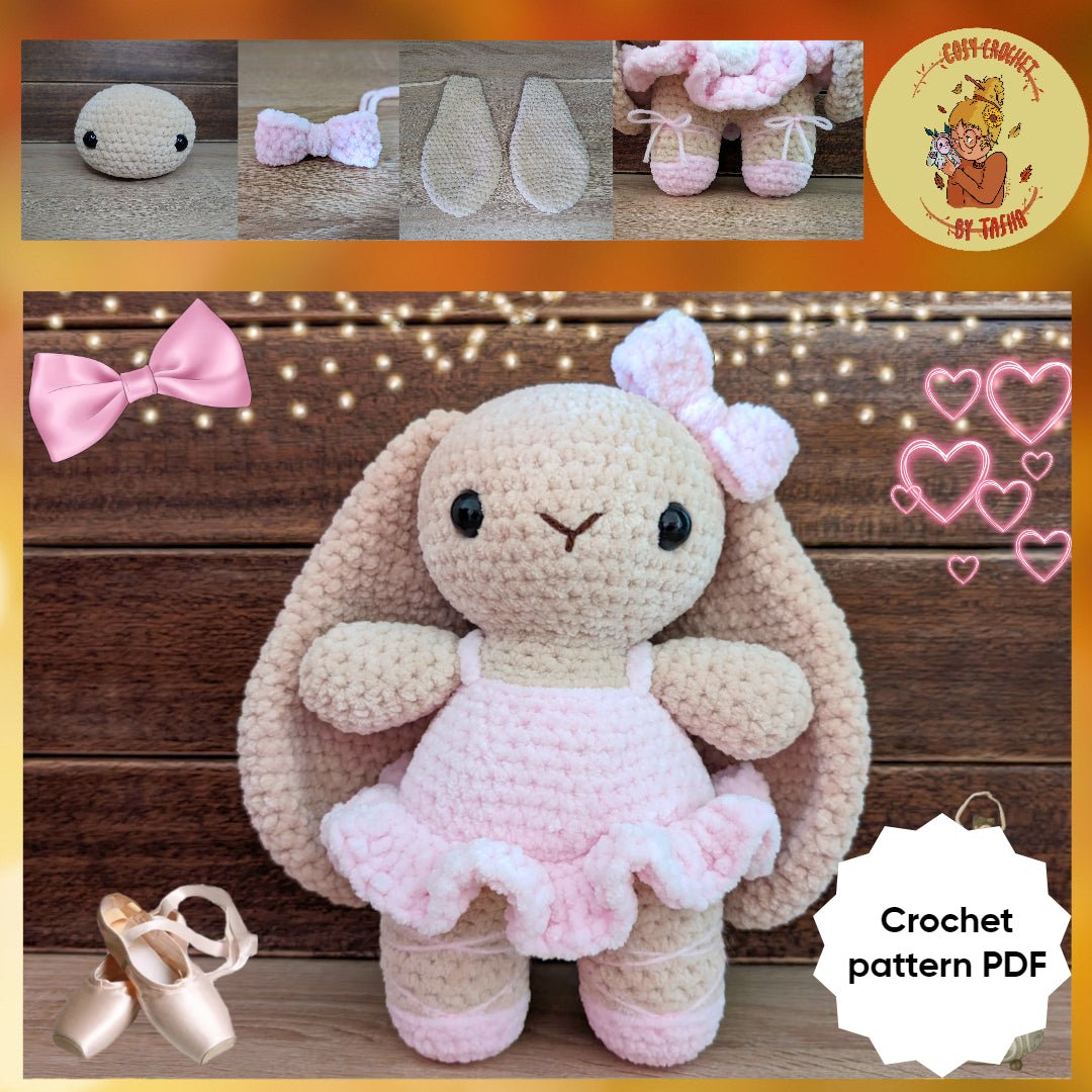 DIGITAL CROCHET PATTERN: Primrose the Ballerina Bunny