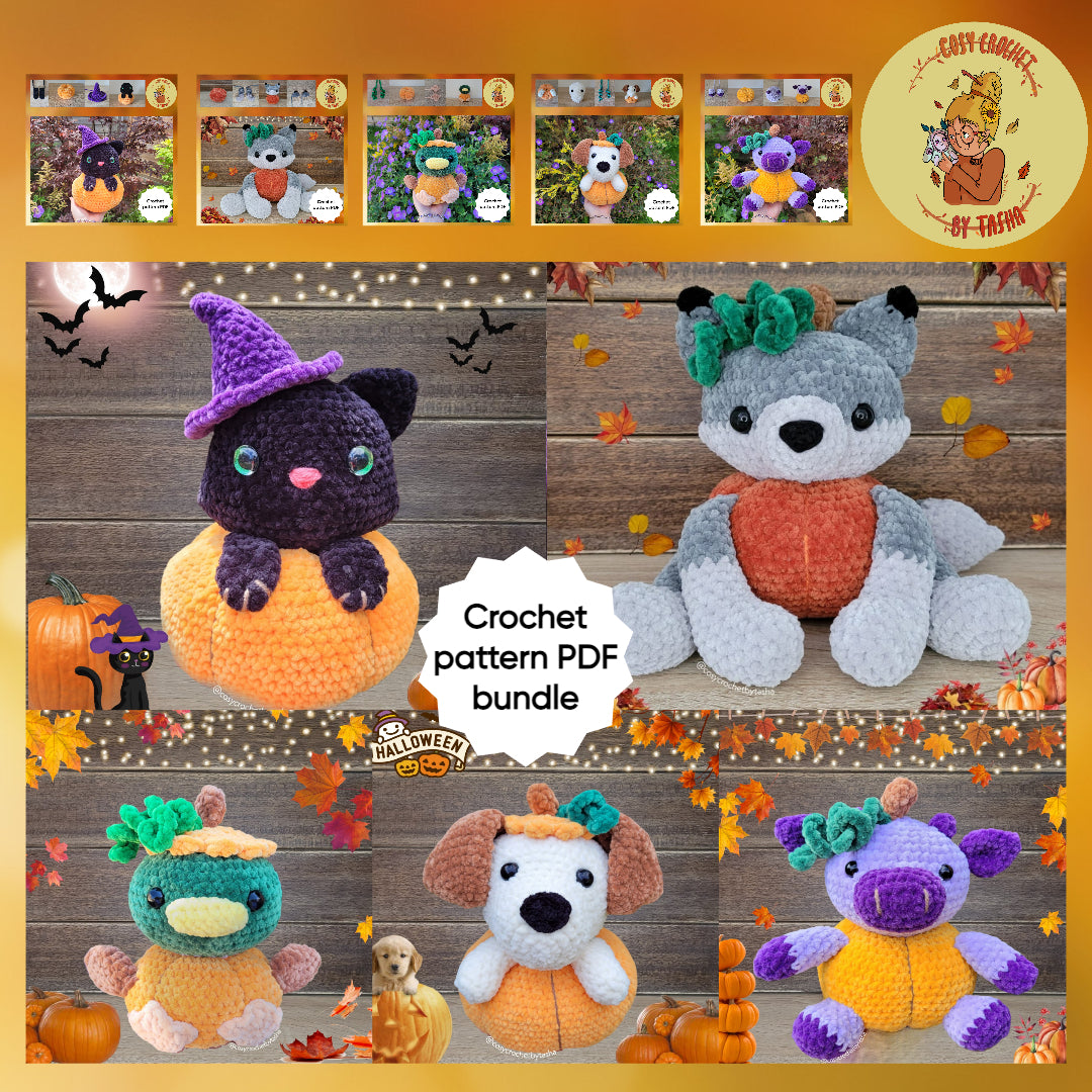 DIGITAL CROCHET PATTERN BUNDLE: Pumpkin Pals