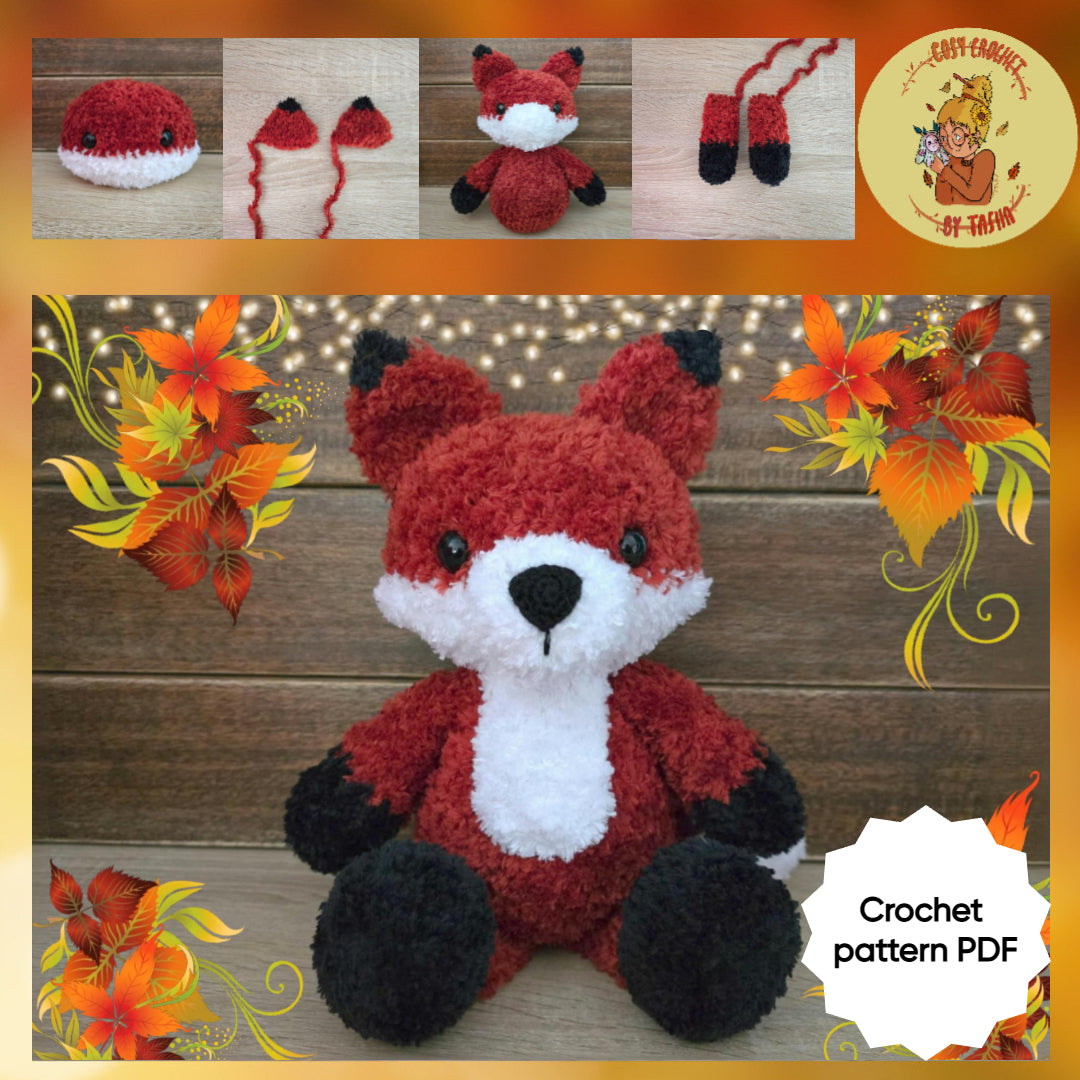 DIGITAL CROCHET PATTERN: Rusty the Fox