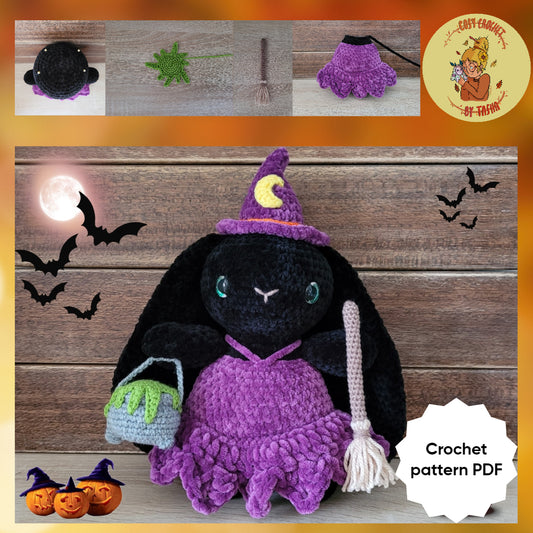 DIGITAL CROCHET PATTERN: Sabrina the Witchy Bunny