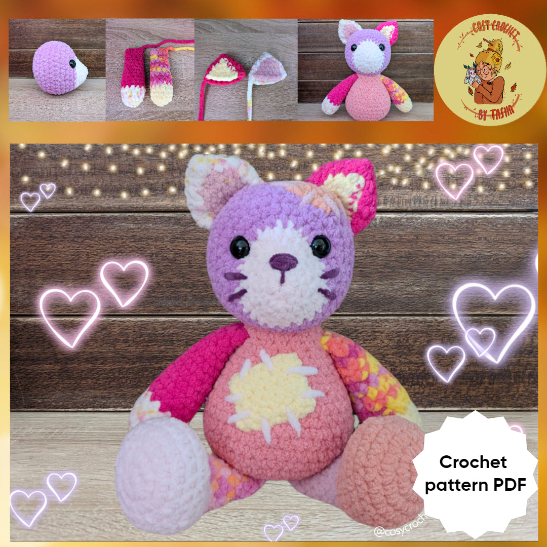 DIGITAL CROCHET PATTERN: Stitchy Kitty