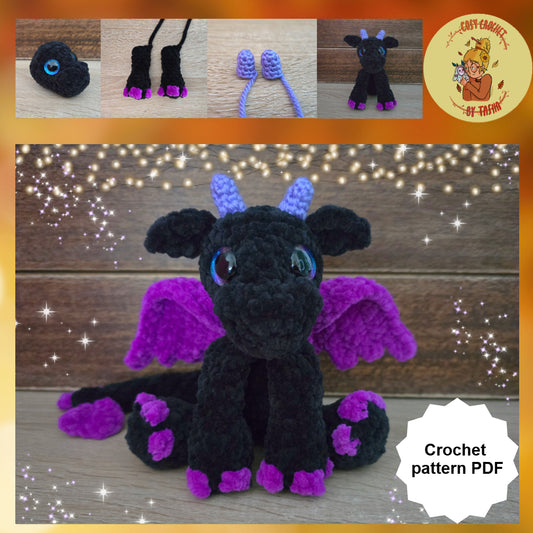 DIGITAL CROCHET PATTERN: Titch the Teeny Dragon