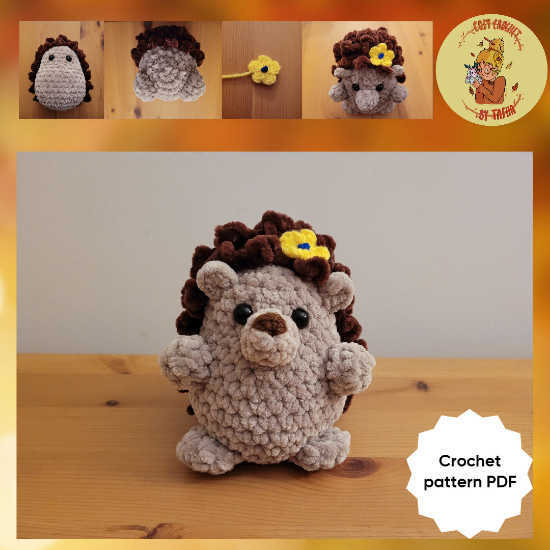 DIGITAL CROCHET PATTERN: Alice the Hedgehog