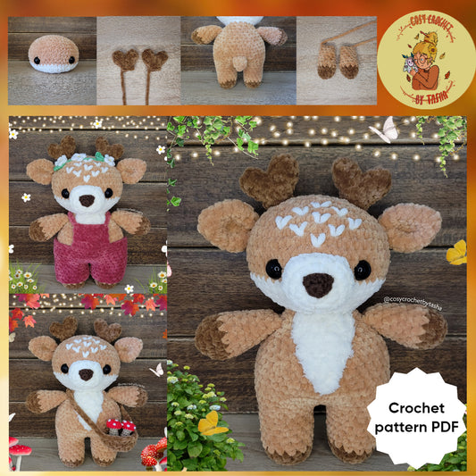 DIGITAL CROCHET PATTERN: Darcey the Deer (with additional details)