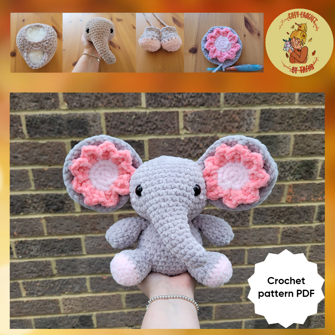 DIGITAL CROCHET PATTERN: Edie the Elephant