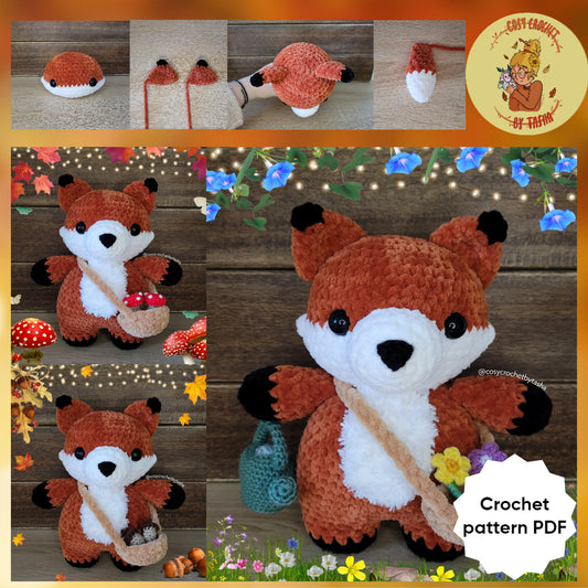 DIGITAL CROCHET PATTERN: Fliss the Fox (with additional details)