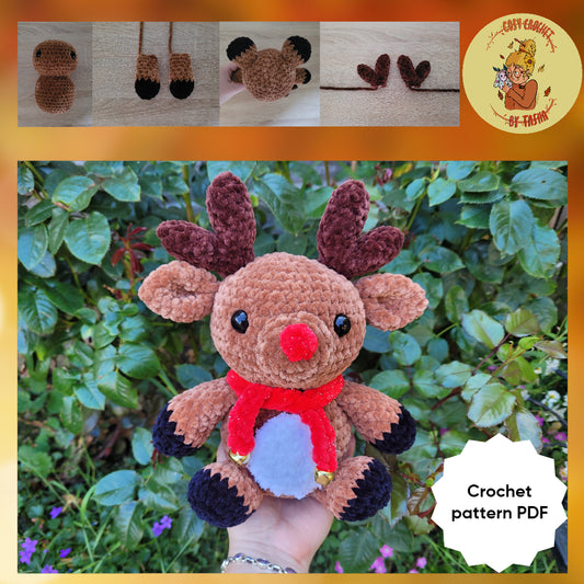 DIGITAL CROCHET PATTERN: Jingle the Reindeer