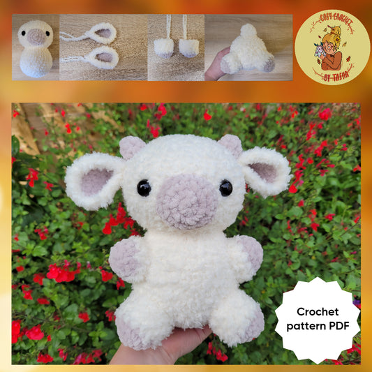 DIGITAL CROCHET PATTERN: Lola the Lamb