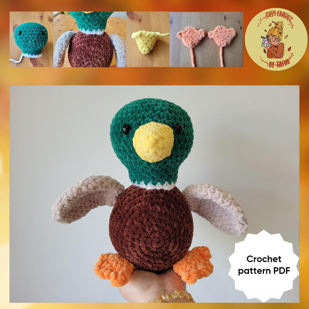 DIGITAL CROCHET PATTERN: Moby the Duck